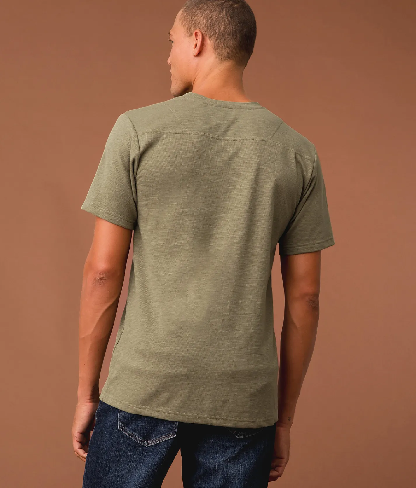 Tops | Outpost Makers Snap Henley Vetiver