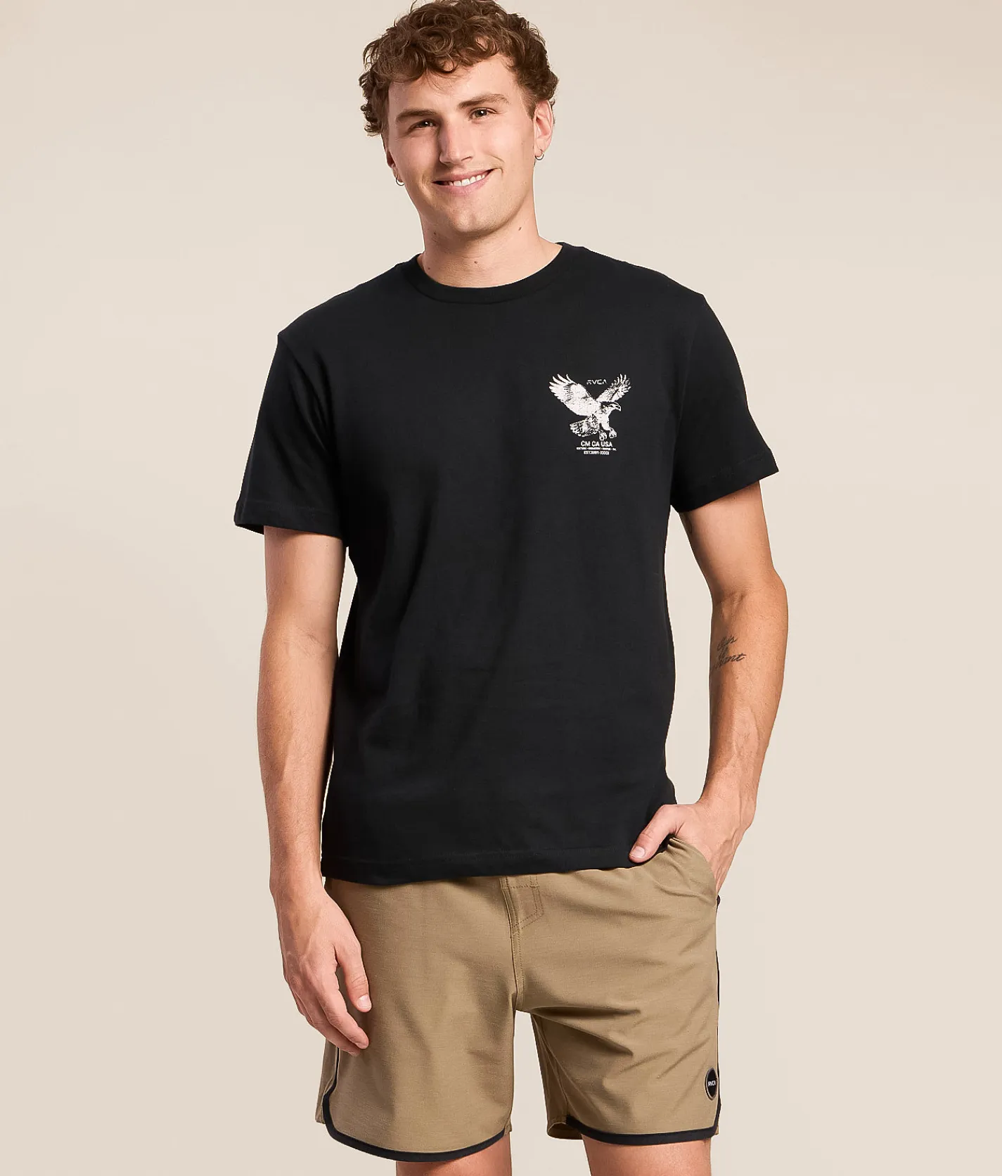 Tops|Graphic T-Shirts | RVCA Soaring T-Shirt Black