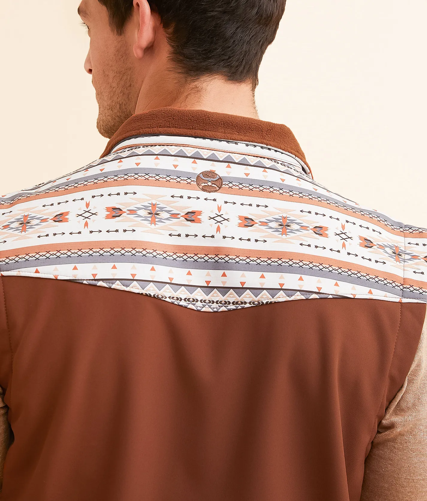 Coats & Jackets | Hooey Softshell Aztec Vest Cream Rust