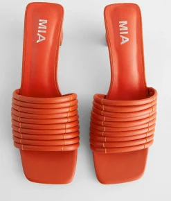 Shoes | Mia Sofya Heeled Sandal Orange