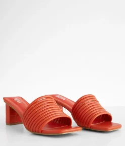 Shoes | Mia Sofya Heeled Sandal Orange