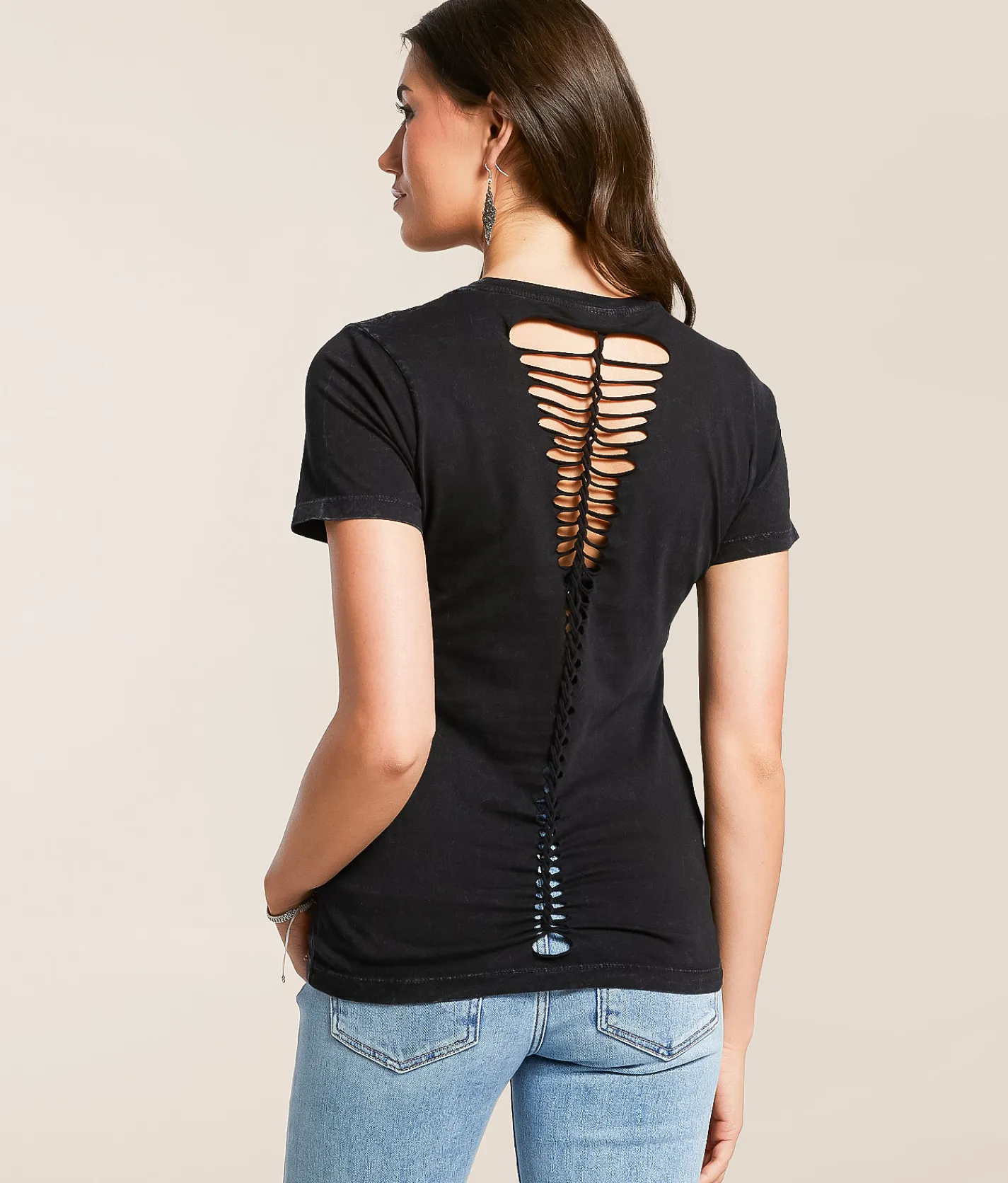 Tops | Affliction Solace T-Shirt Black Lava Wash