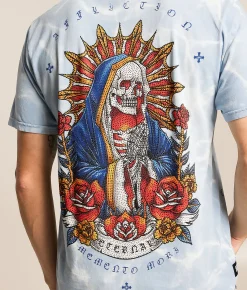 Affliction Solemn Prayer T-Shirt Dream Blue Clearance