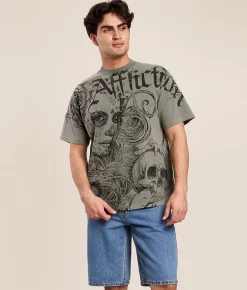 Tops | Affliction Solemn Requiem T-Shirt Mulled Basil Pigment Dye