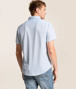 Tops | 7Diamonds Solen Stretch Shirt Light Blue