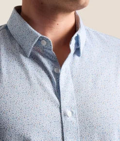 Tops | 7Diamonds Solen Stretch Shirt Light Blue