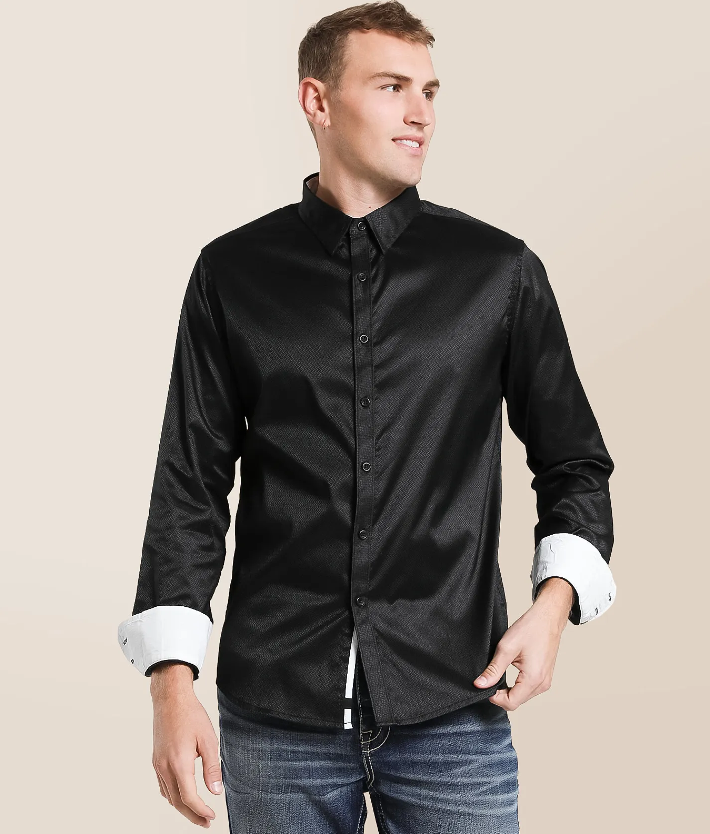 Tops | J.B. Holt Solid Athletic Stretch Shirt Black