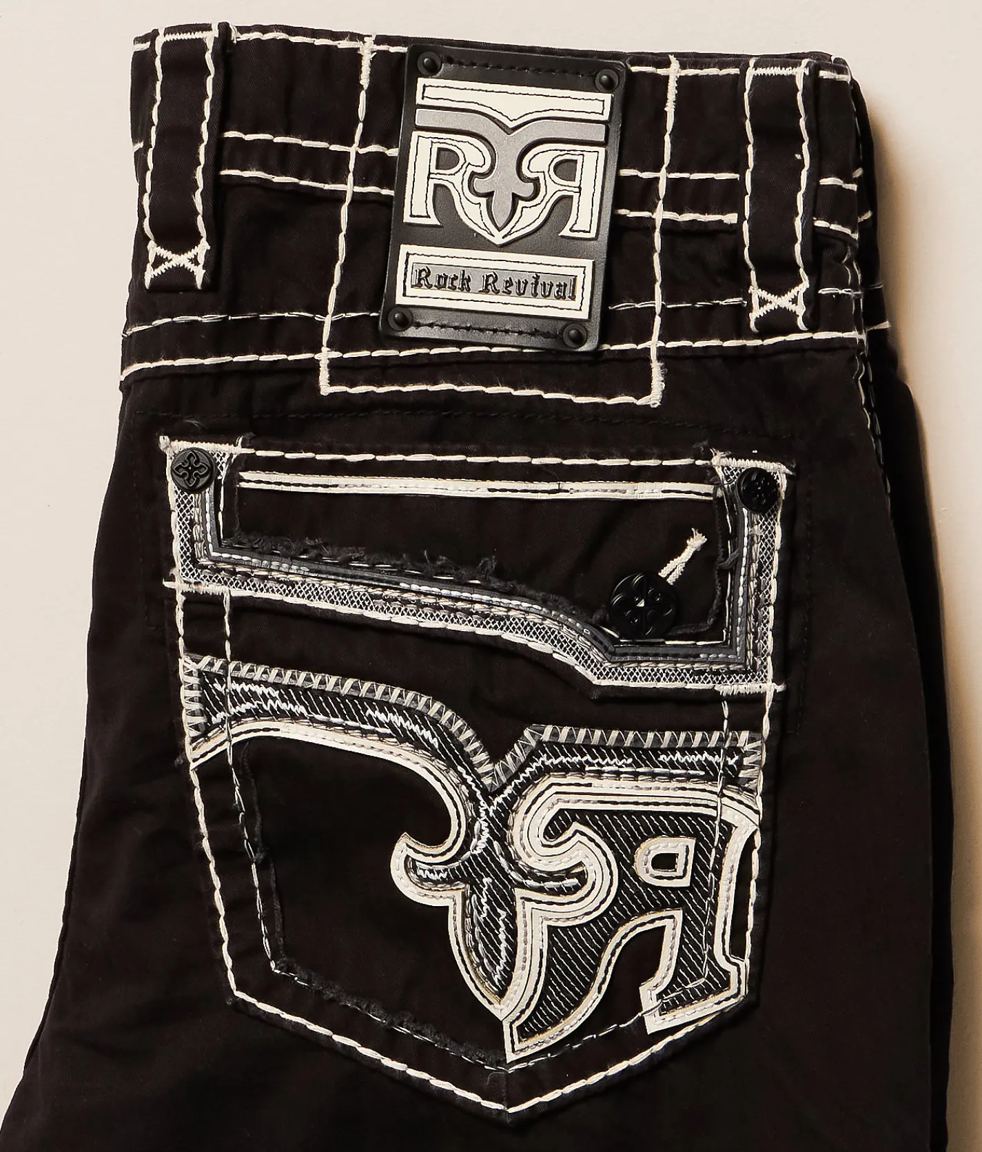 Bottoms | Rock Revival Solid Cargo Short Black