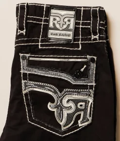 Rock Revival Solid Cargo Short Black Outlet