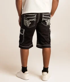 Rock Revival Solid Cargo Short Black Outlet