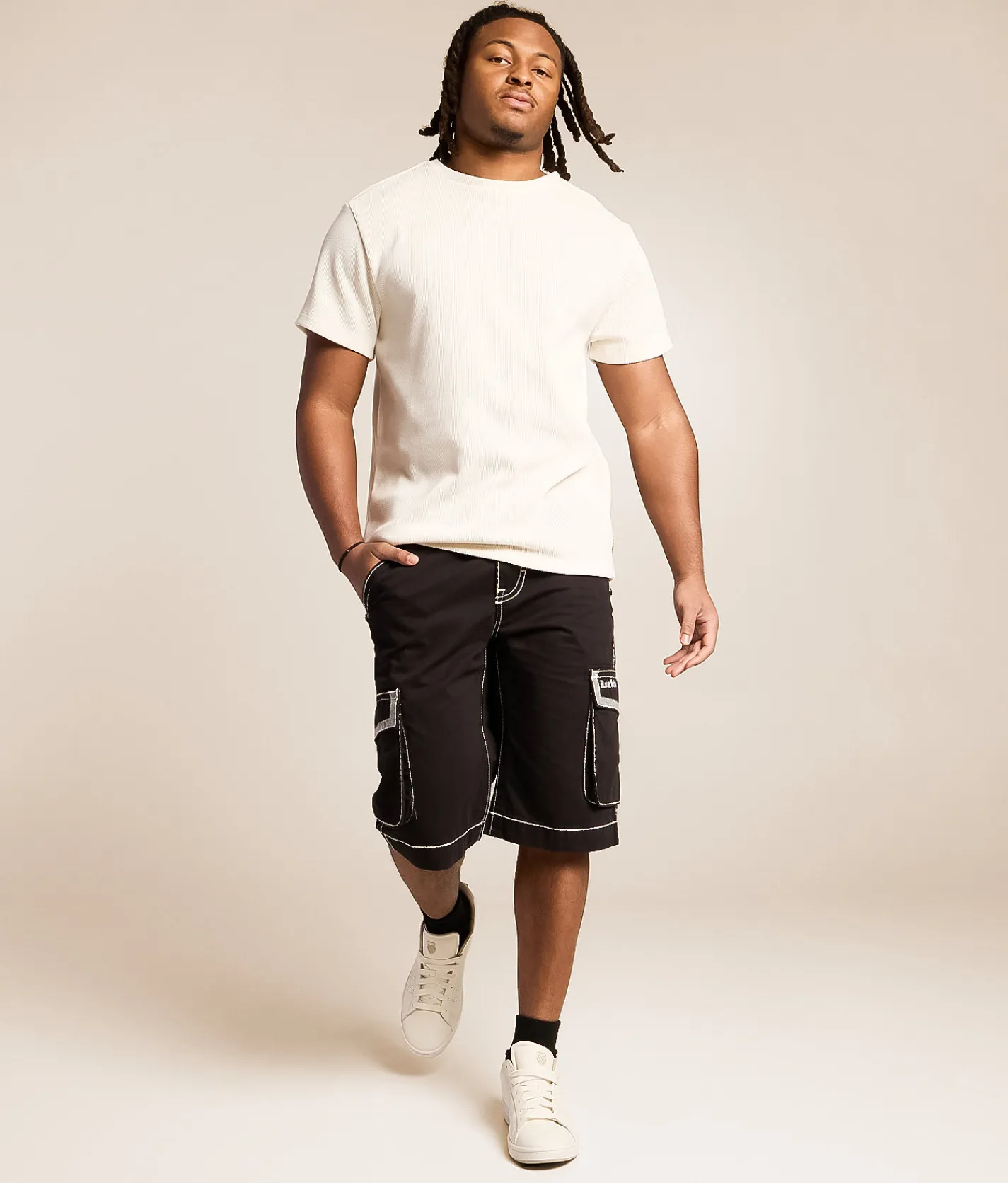 Rock Revival Solid Cargo Short Black Outlet