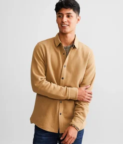 Outpost Makers Solid Flannel Shacket Tan Online