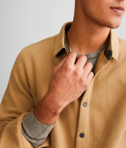 Outpost Makers Solid Flannel Shacket Tan Online