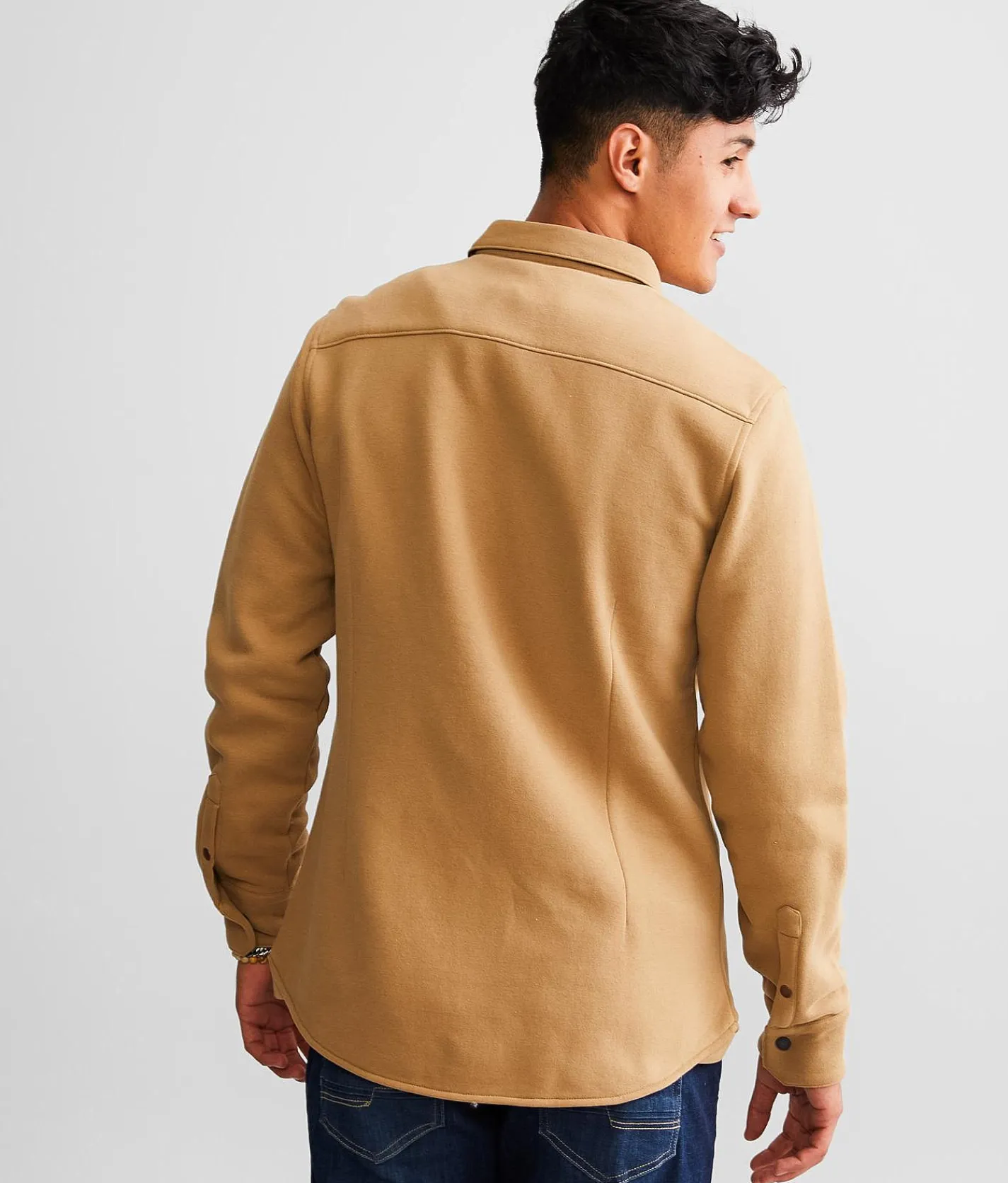 Outpost Makers Solid Flannel Shacket Tan Online