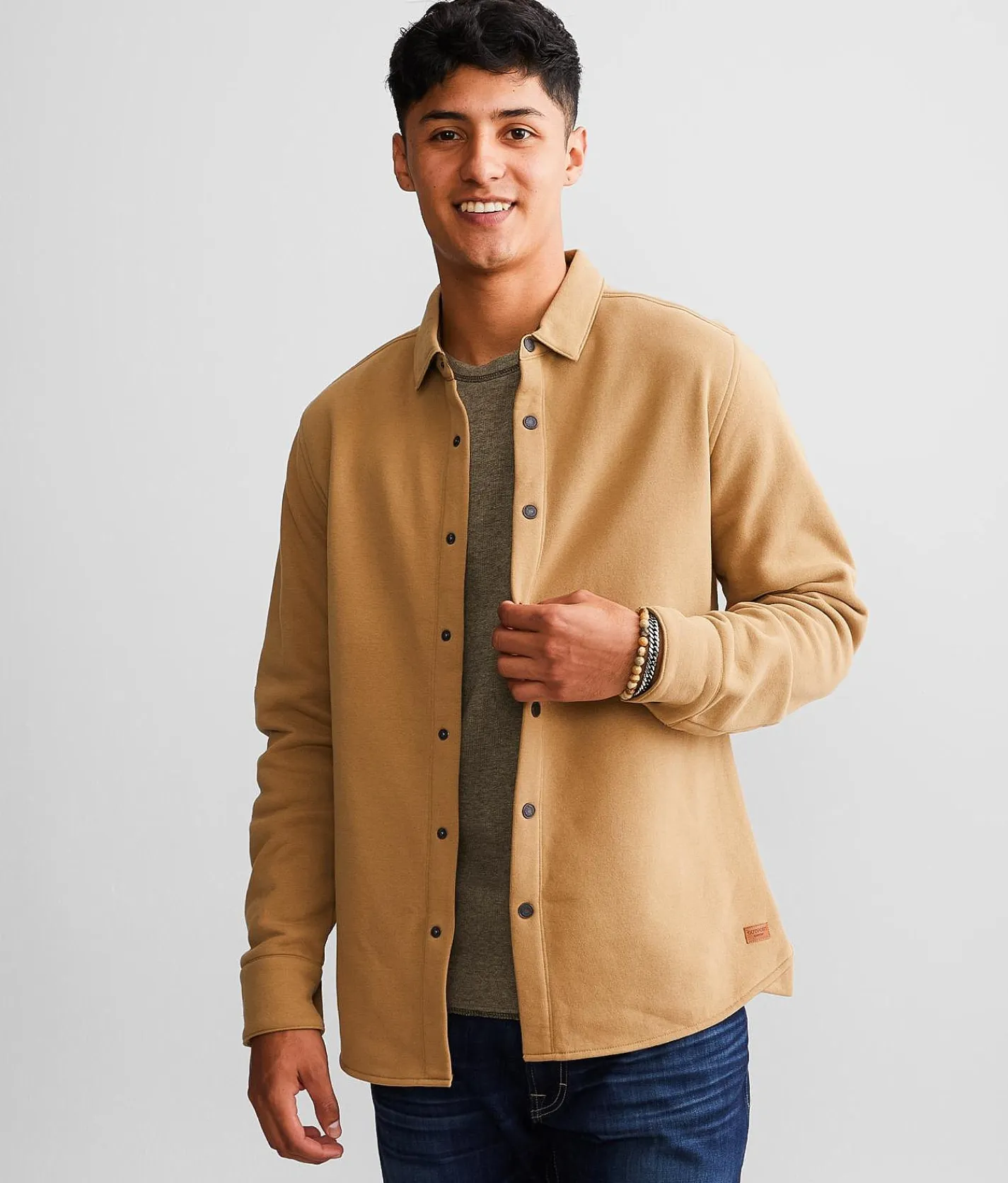 Outpost Makers Solid Flannel Shacket Tan Online