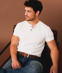 Tops | Outpost Makers Solid Henley White