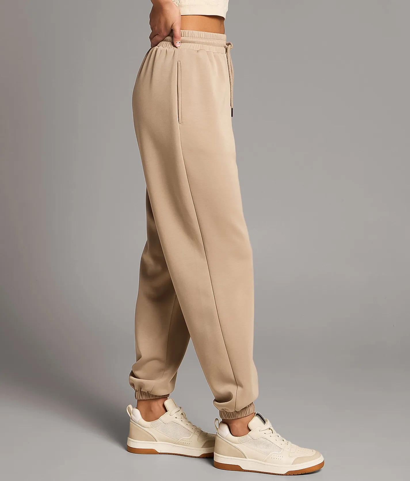 Bottoms | BKE Solid Knit Jogger Cobblestone