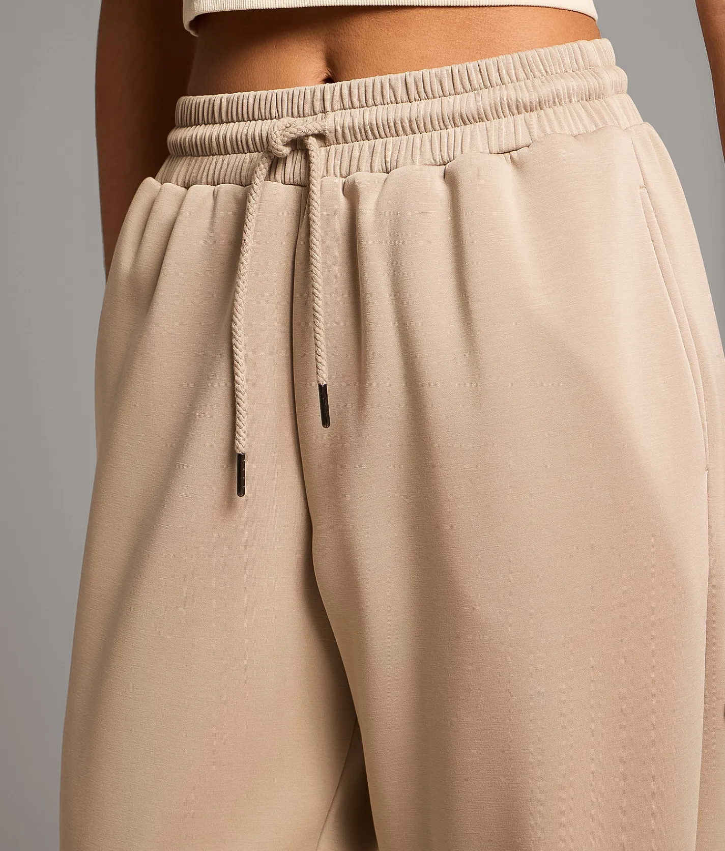 Bottoms | BKE Solid Knit Jogger Cobblestone