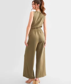 Rompers & Jumpsuits | Davi & Dani Solid Knit Jumpsuit Olive