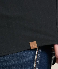 Tops | Gentry County Solid Standard Shirt Black
