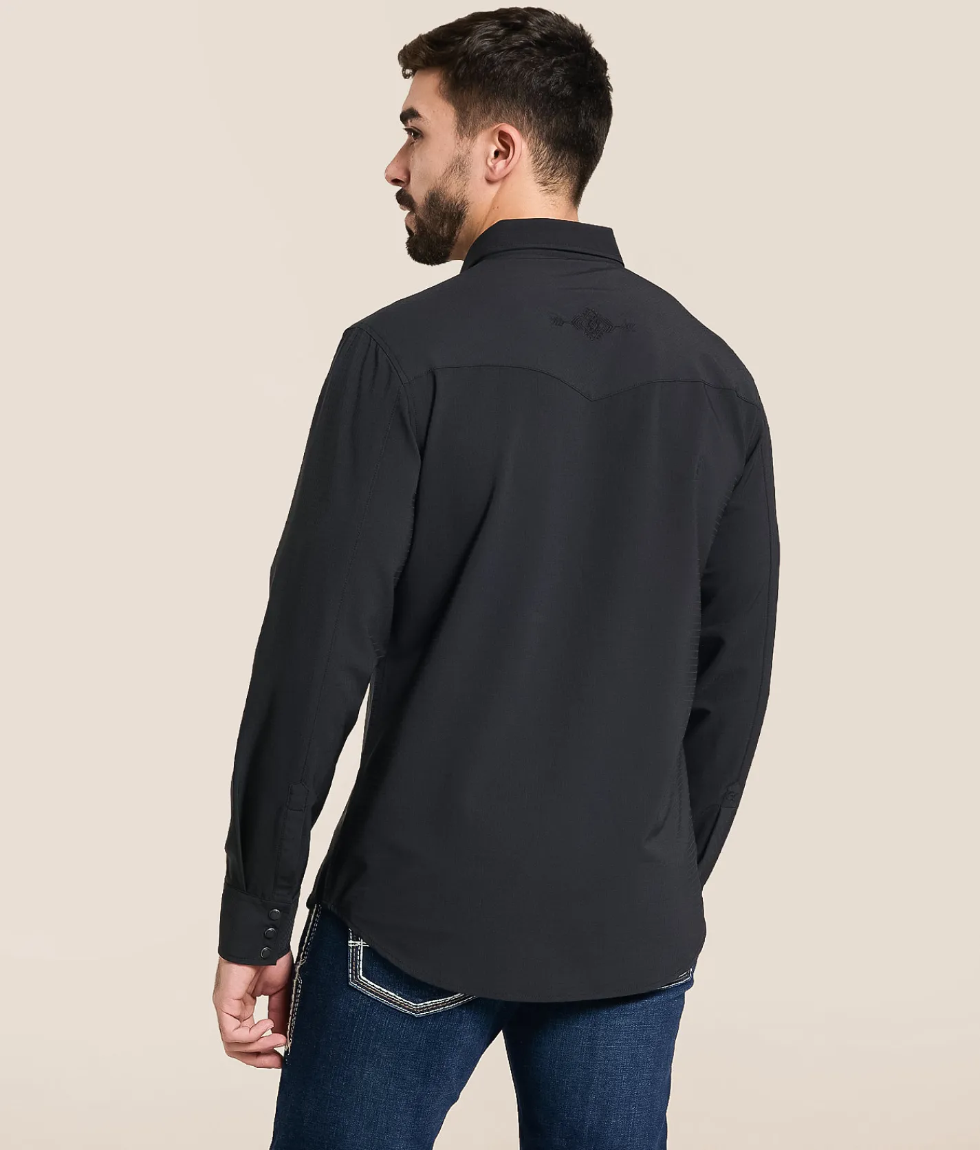 Tops | Gentry County Solid Standard Shirt Black