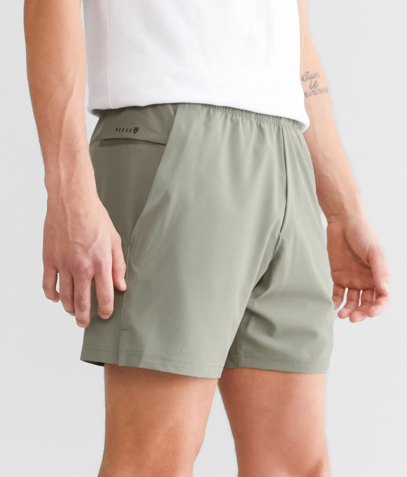 Veece Solid Stretch Short Eucalyptus Discount