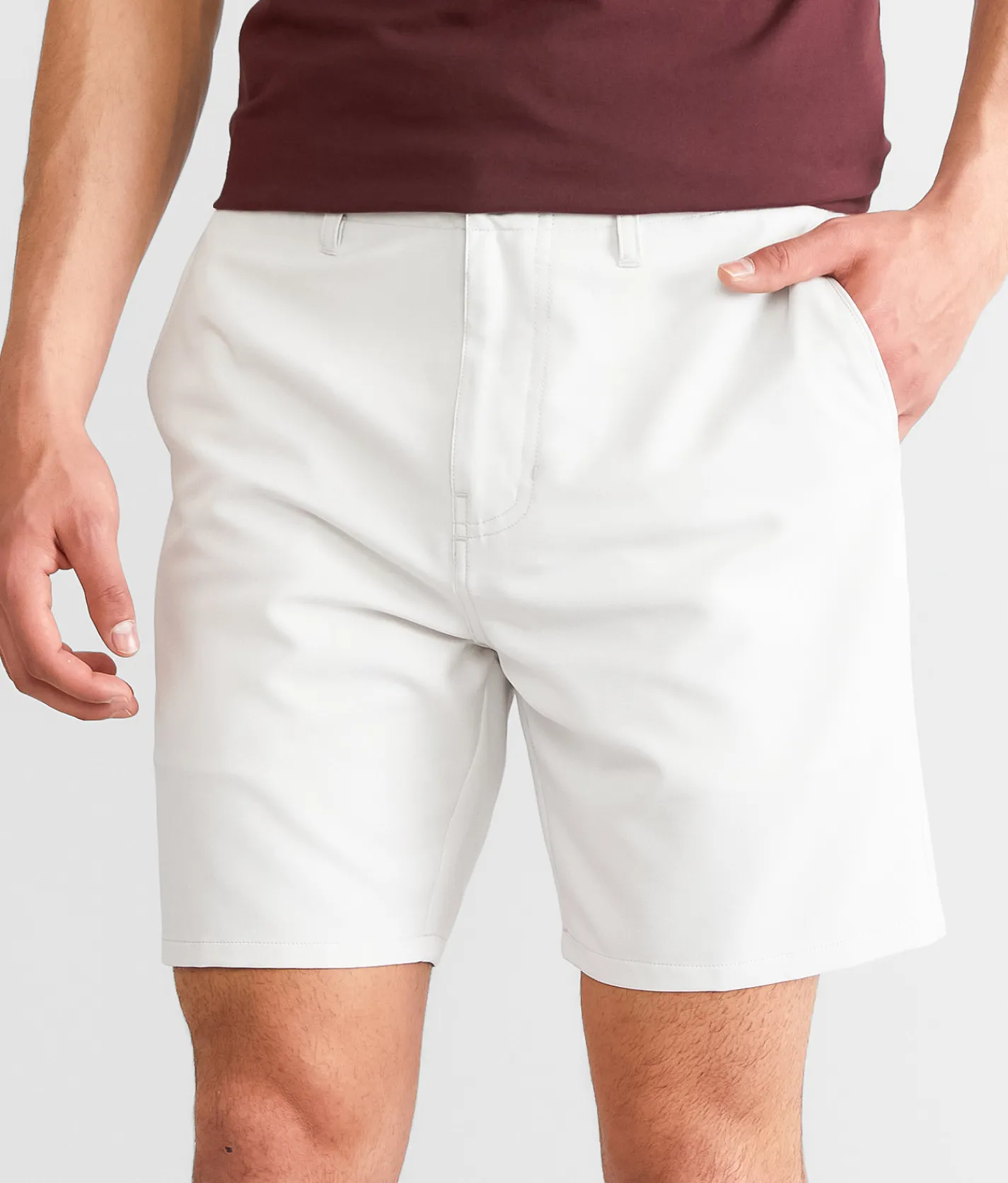 Bottoms|Shorts | Maven Co-op Solid Stretch Short Ecru