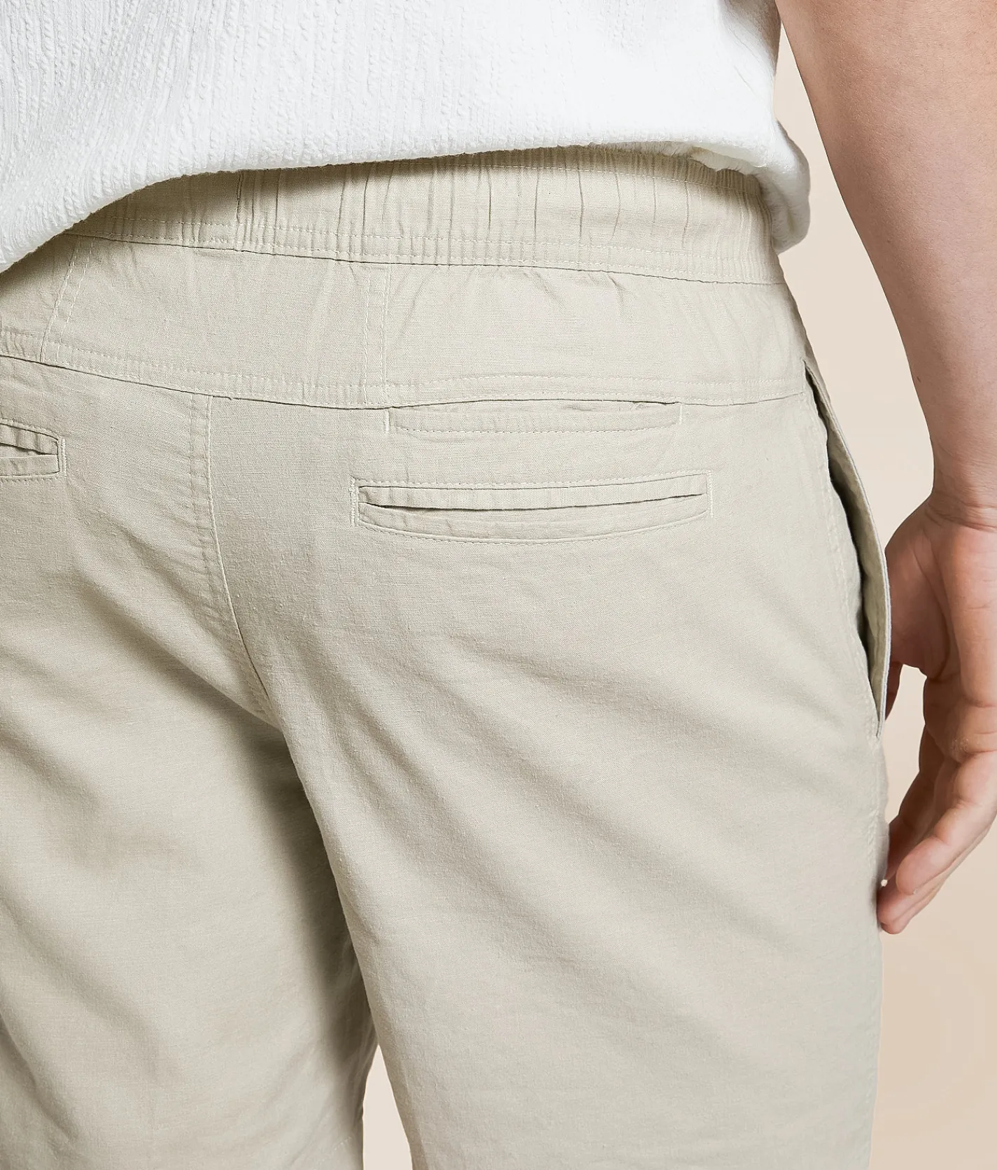 Bottoms|Shorts | Departwest Solid Stretch Short Stone