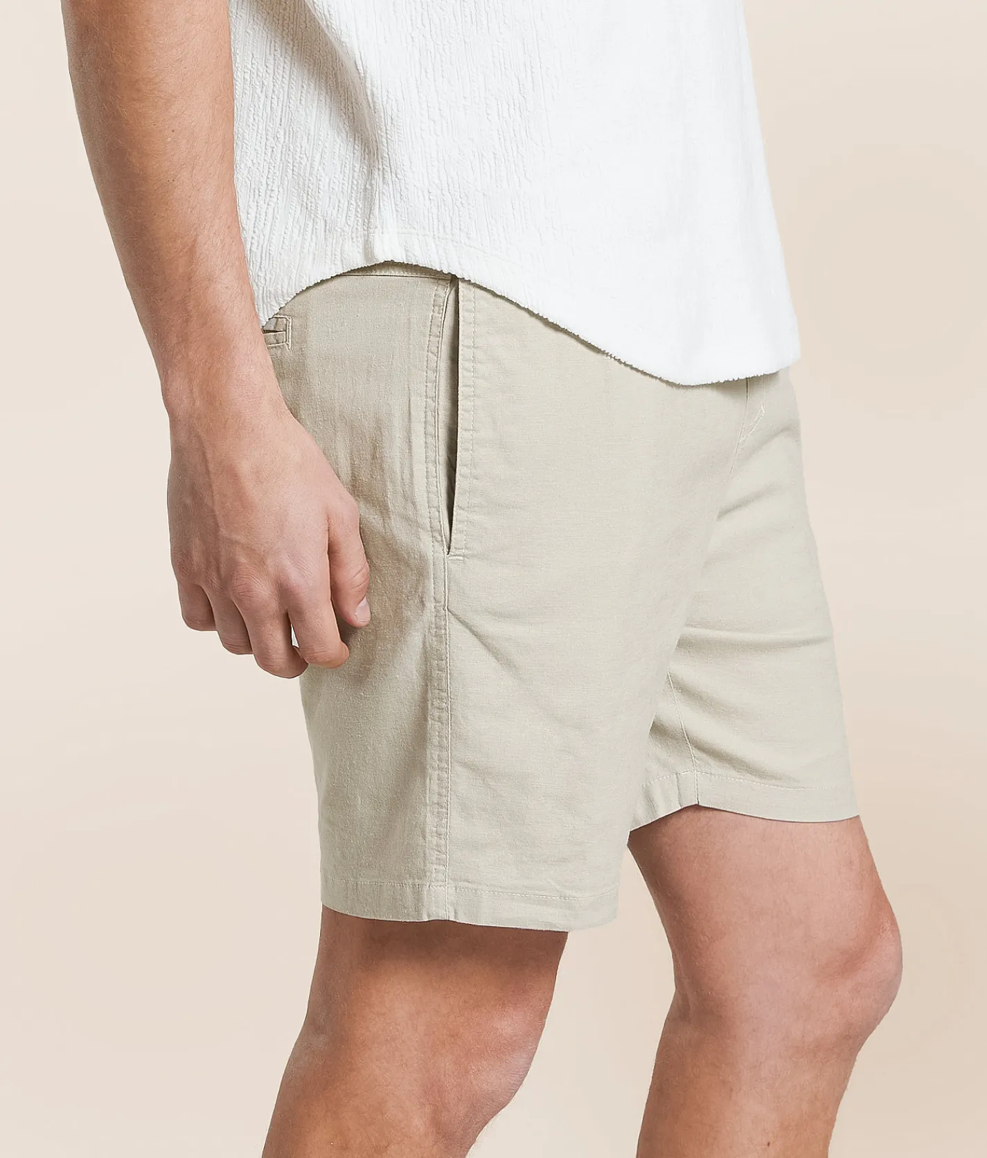 Departwest Solid Stretch Short Stone New