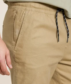 Bottoms|Shorts | Departwest Solid Stretch Short Dark Khaki