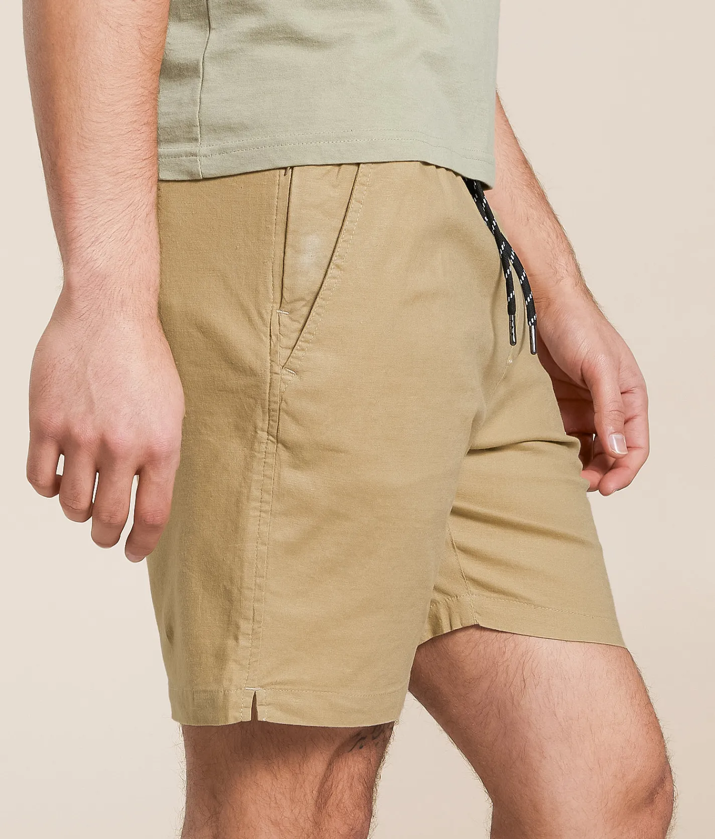 Bottoms|Shorts | Departwest Solid Stretch Short Dark Khaki