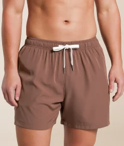 Bottoms | Cove Solid Stretch Swim Trunks Mauve