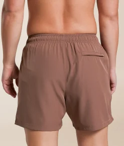 Cove Solid Stretch Swim Trunks Mauve