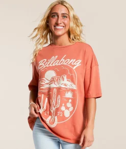 Tops | Billabong Sol Shine Oversized T-Shirt Kiss the Earth
