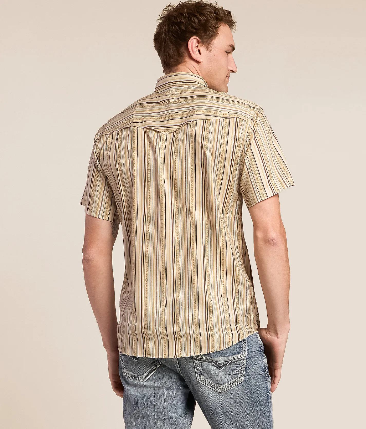 Tops | Hooey Sol Western Performance Shirt Cream Stripe