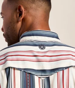 Tops | Hooey Sol Western Performance Shirt Navy Stripe