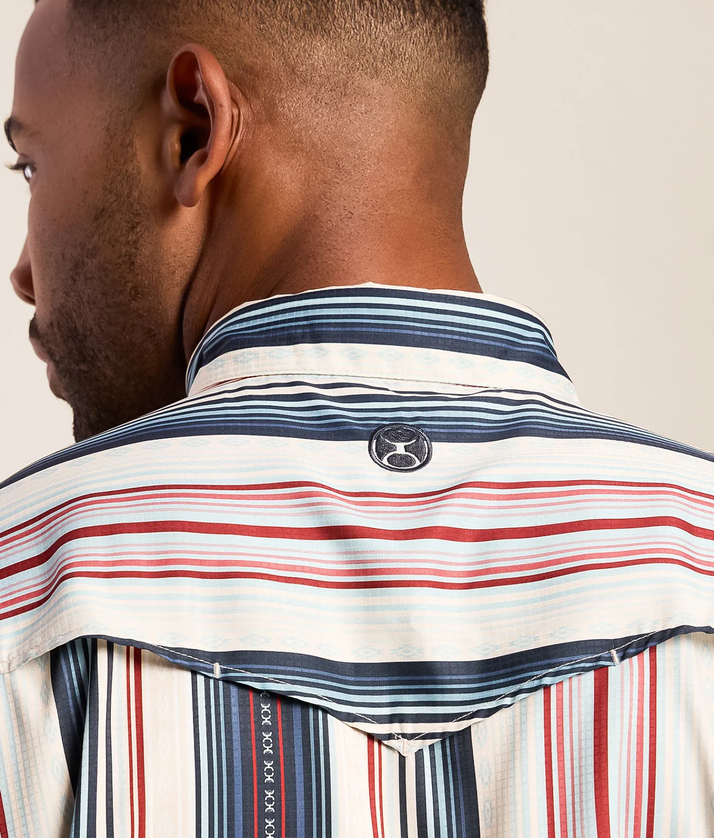 Tops | Hooey Sol Western Performance Shirt Navy Stripe