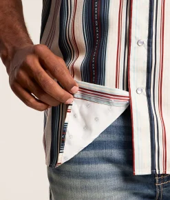 Tops | Hooey Sol Western Performance Shirt Navy Stripe