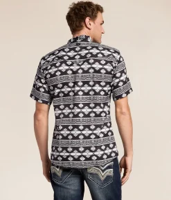 Tops | Hooey Sol Western Performance Stretch Shirt Black Aztec