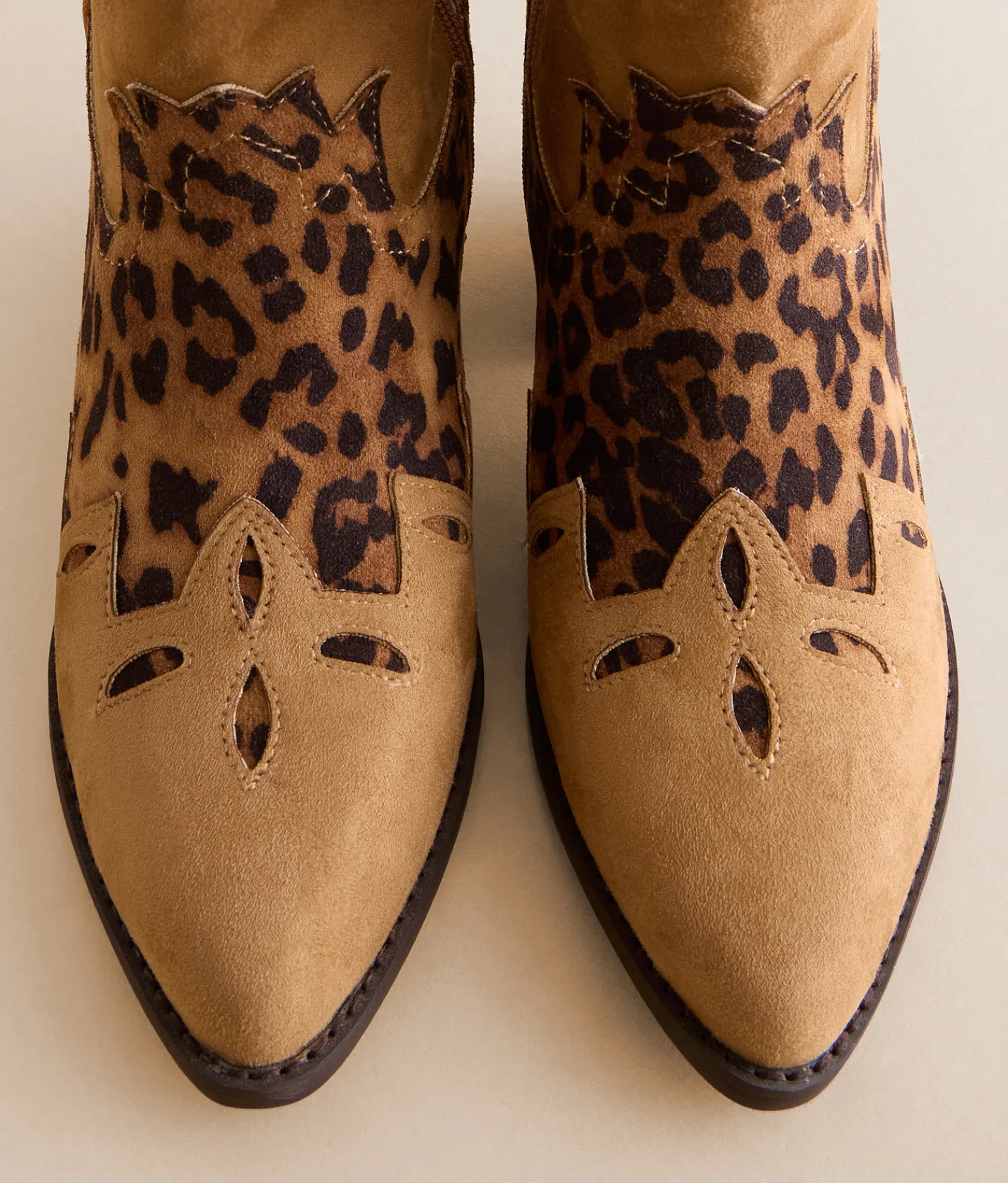 Shoes | Mia Sonni Leopard Western Ankle Boot Tan Leopard