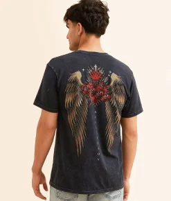 Affliction Soul Reborn T-Shirt Black Lava Wash Online