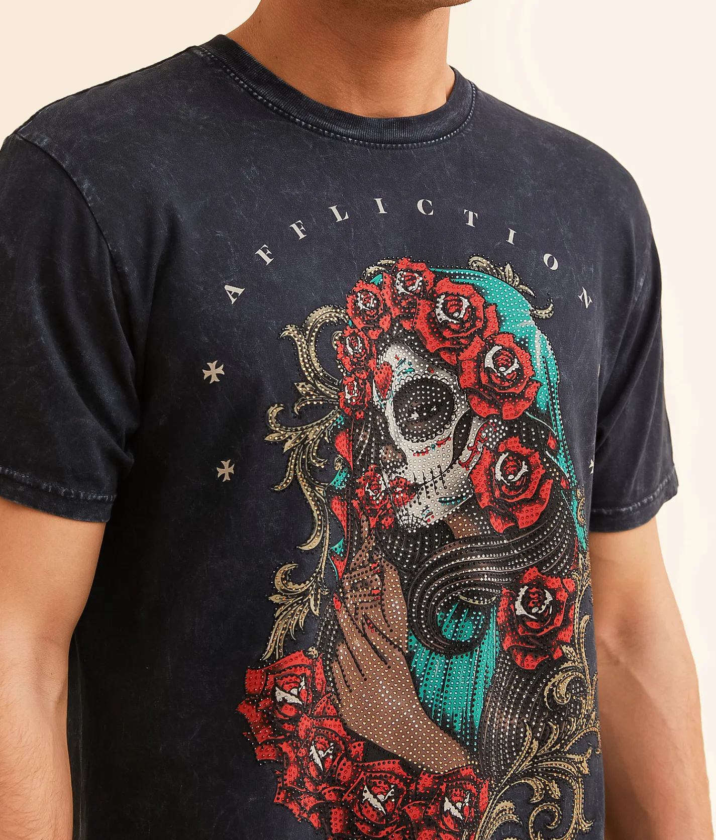 Affliction Soul Reborn T-Shirt Black Lava Wash Online