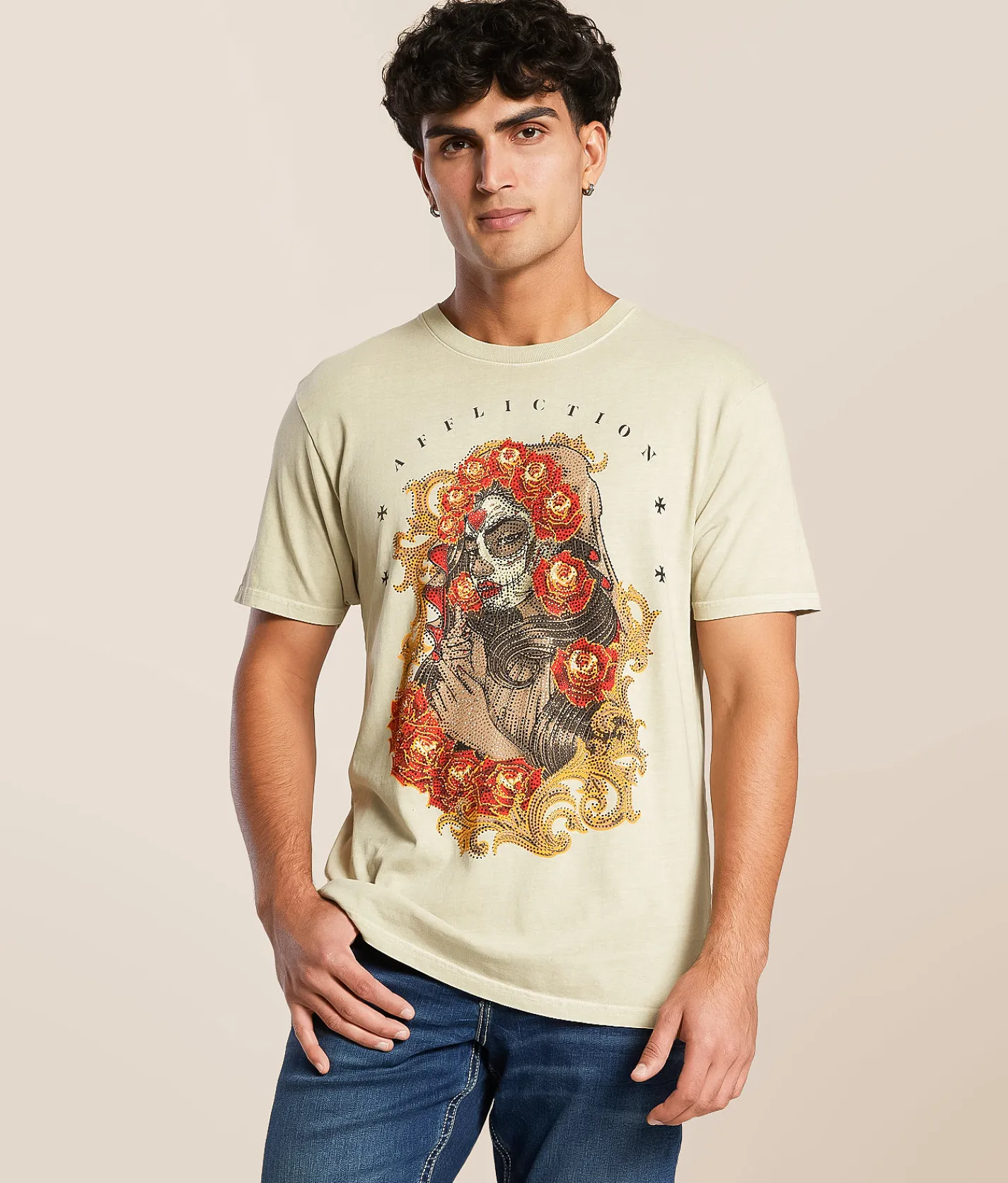 Affliction Soul Reborn T-Shirt Peyote Pigment Dye Sale