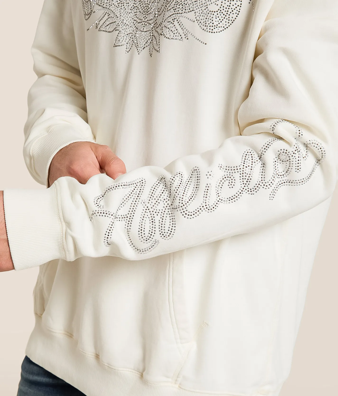 Affliction Southern Ritual Hooded Sweatshirt Antique White