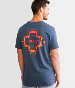 Ariat Southwest Cross Road T-Shirt Blue Dusk Discount