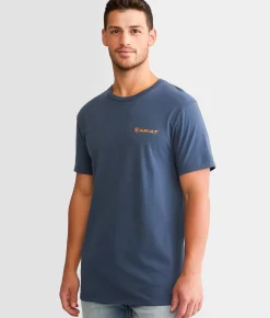 Ariat Southwest Cross Road T-Shirt Blue Dusk Discount