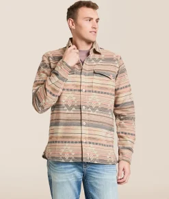 Tops | MEK Southwestern Flannel Shirt Khaki