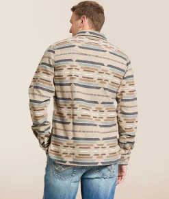 MEK Southwestern Flannel Shirt Khaki Sale