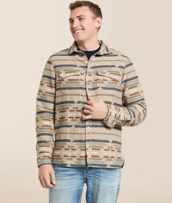 MEK Southwestern Flannel Shirt Khaki Sale