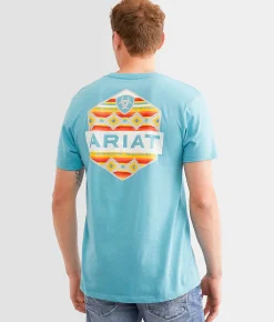 Graphic T-Shirts | Ariat Southwestern Hex Bar T-Shirt Reef Waters